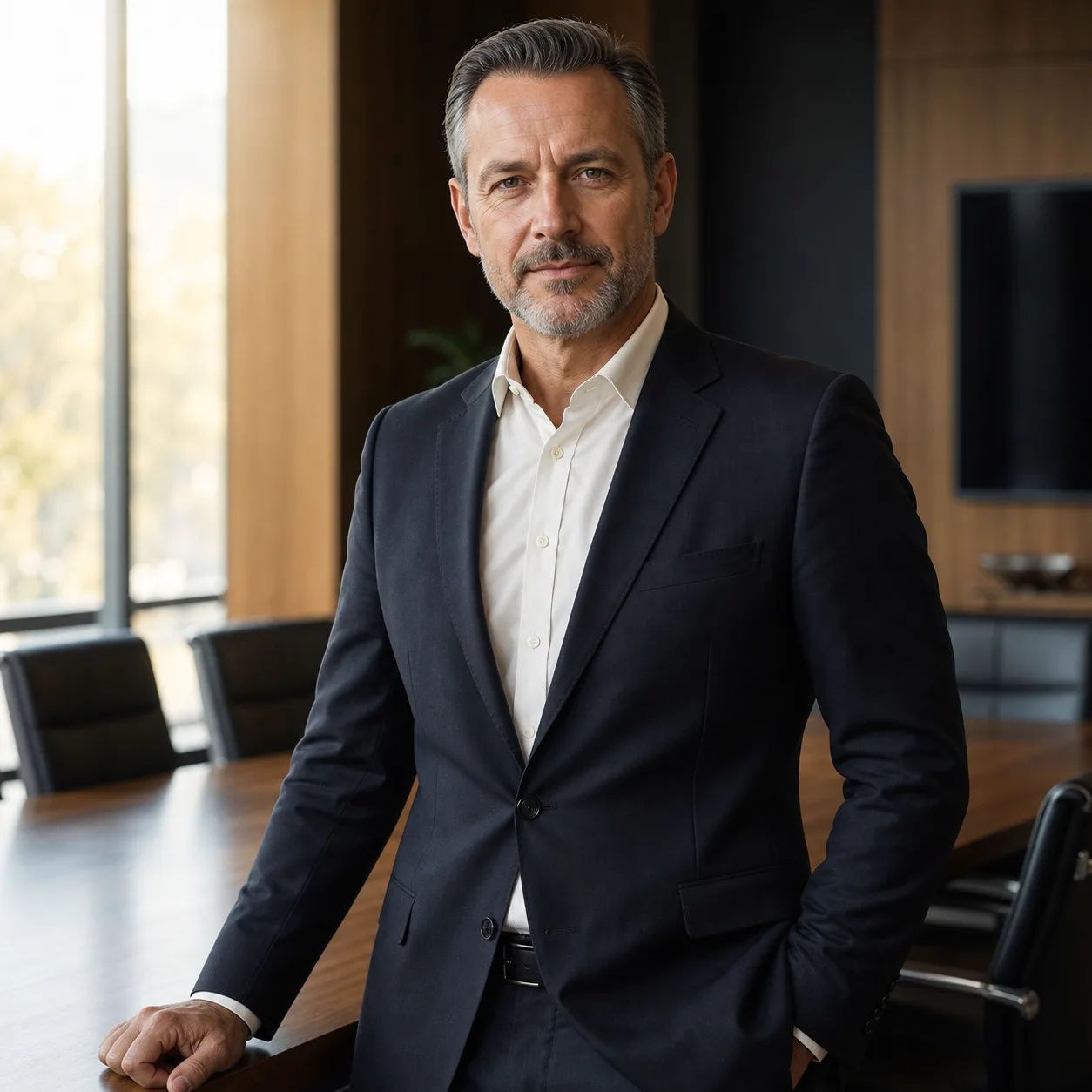 Portret CEO w sali zarządu