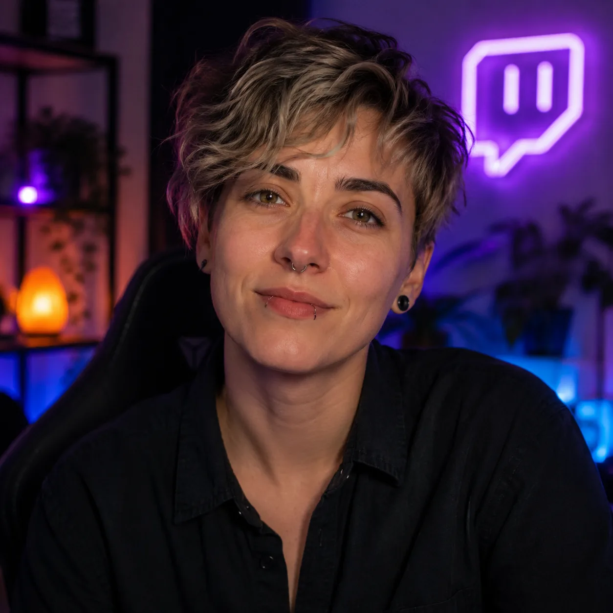 Zdjęcie profilowe do social media AI: zdjęcie na twitch z subtelnym