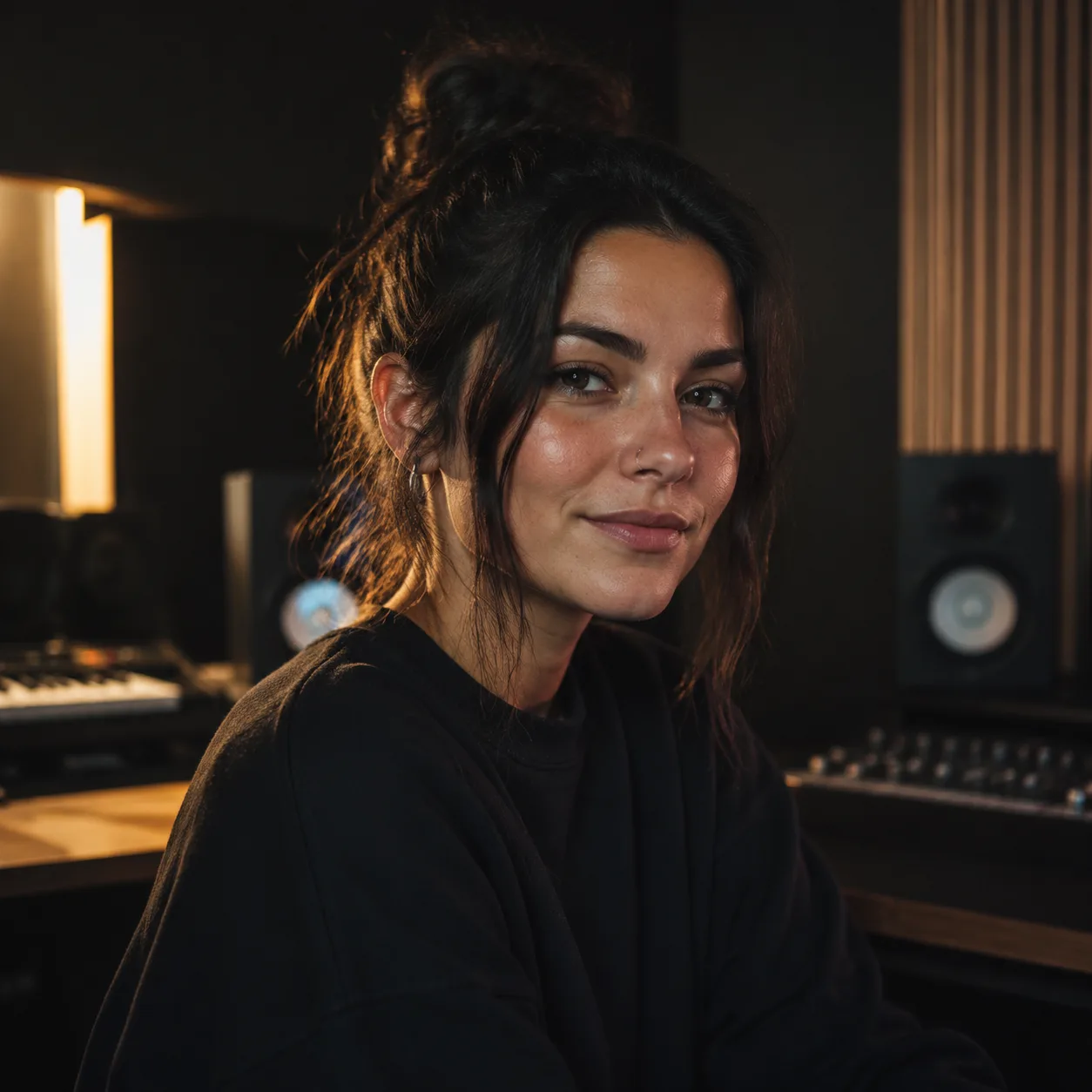 Zdjęcie profilowe do social media AI: profil spotify dla twórcy ciemne