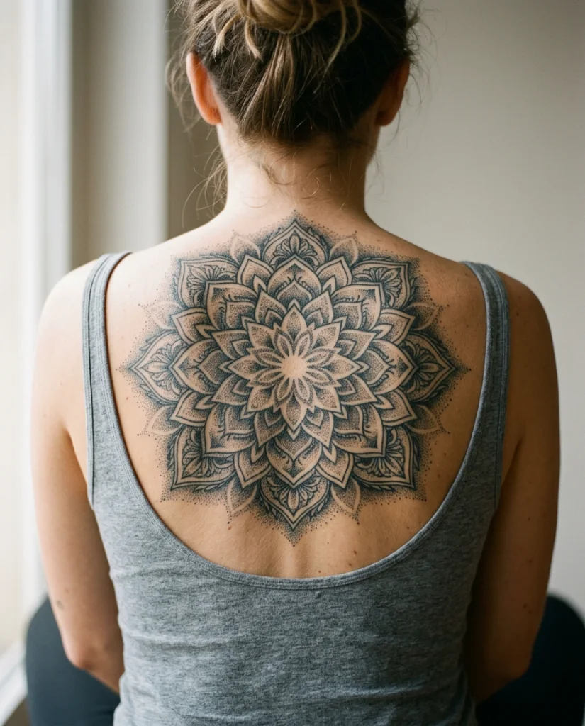 Mandala na plecach - plecy